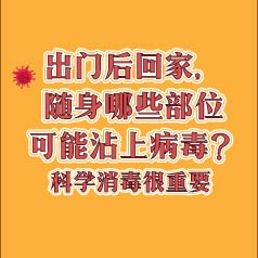 出门后回家，身上哪儿最可能沾染病毒？